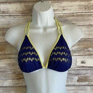 Vintage L*Space Novelties Italia Triangle Bikini Top - Crochet - Large